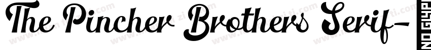 The Pincher Brothers Serif字体转换